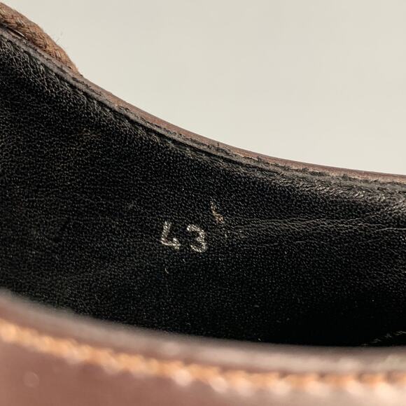 JIMMY CHOO Size 10 Brown Metallic Leather Lace Up Shoes - Picture 6 of 8